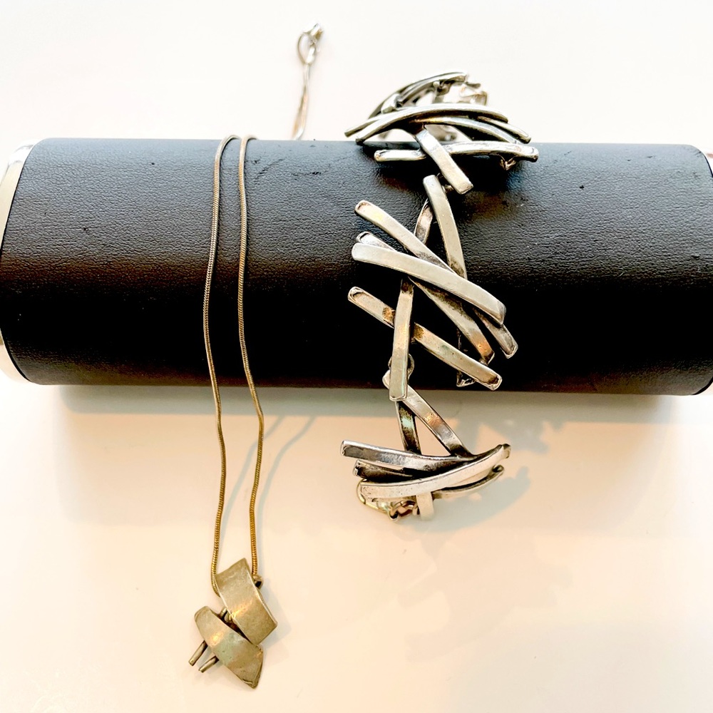 Set of Pewter Jewelry by Bijoux Osmose